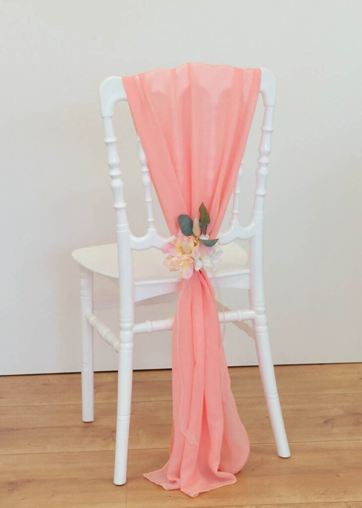 Stuhlschleife Chiffon Apricot