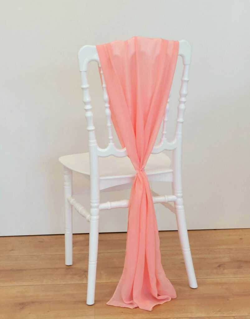 Stuhlschleife Chiffon Apricot