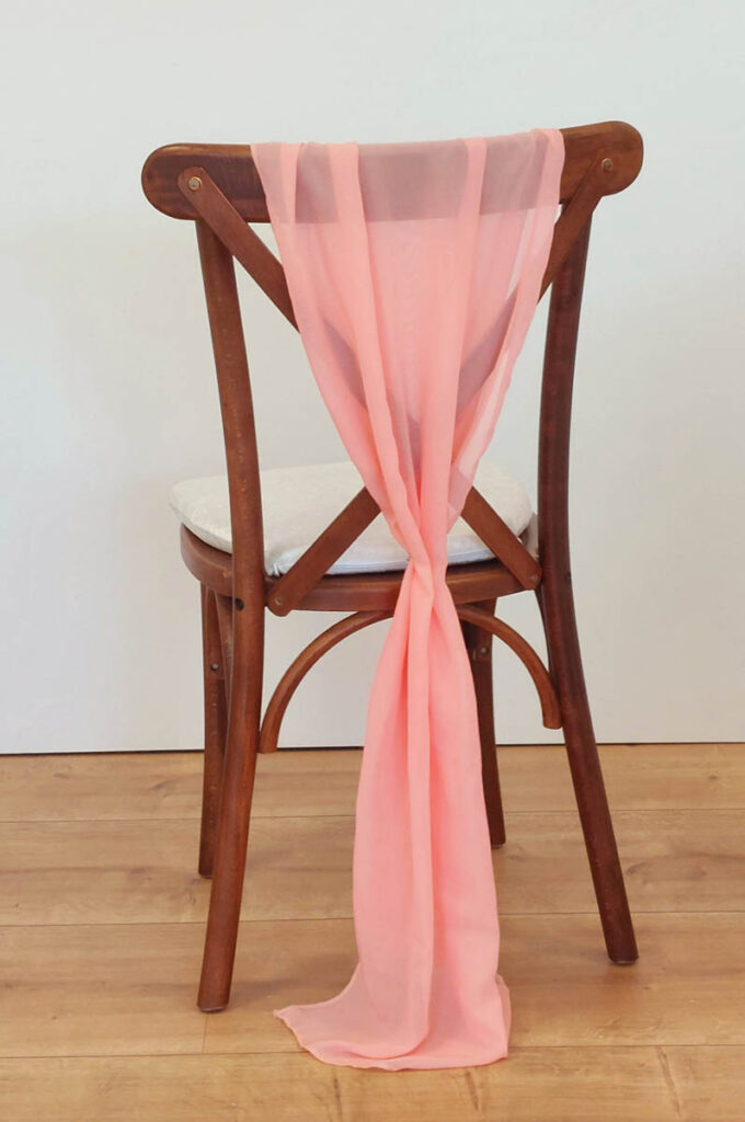 Stuhlschleife Chiffon Apricot
