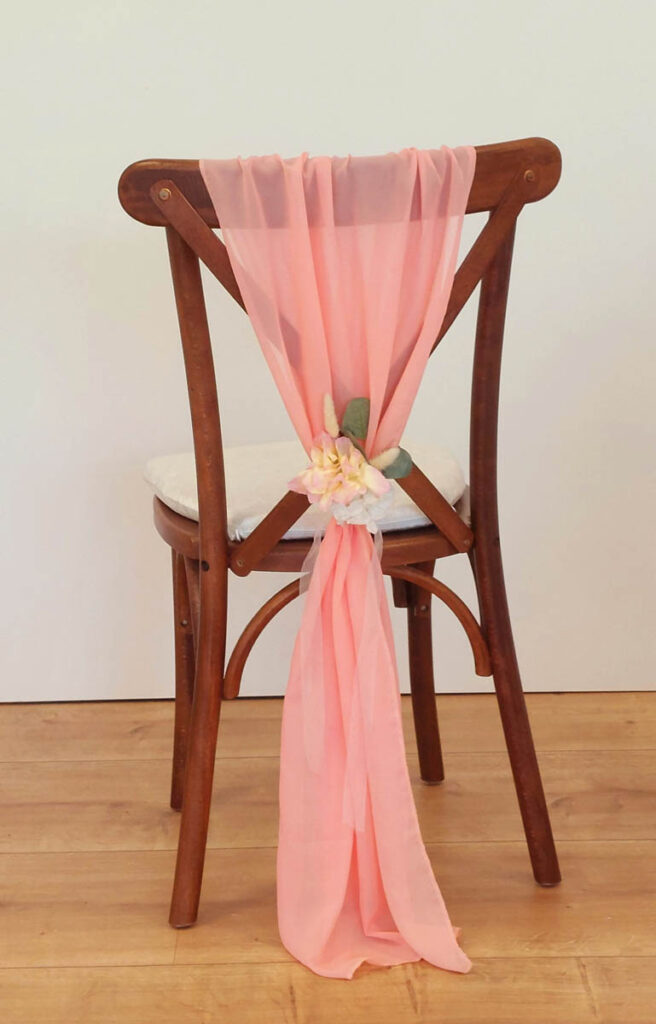 Stuhlschleife Chiffon Apricot
